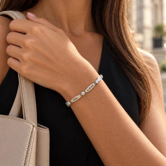 Bracciale personalizzato con nomi incisi