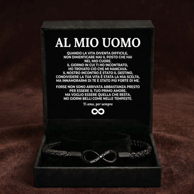 Il Mio Infinito™ - Bracciale infinito in pelle personalizzato