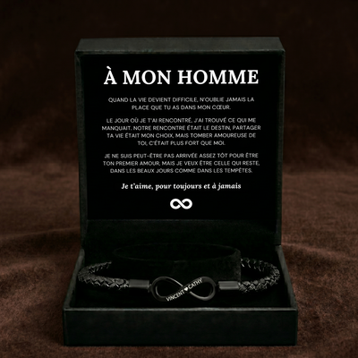Il Mio Infinito™ - Bracciale infinito in pelle personalizzato