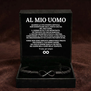 Il Mio Infinito™ - Bracciale infinito in pelle personalizzato