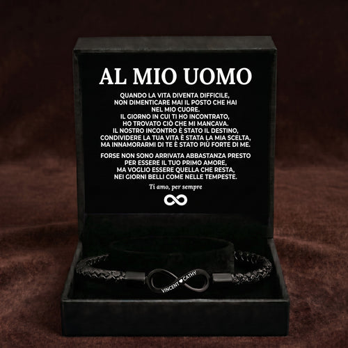 Il Mio Infinito™ - Bracciale infinito in pelle personalizzato