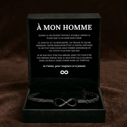 Il Mio Infinito™ - Bracciale infinito in pelle personalizzato