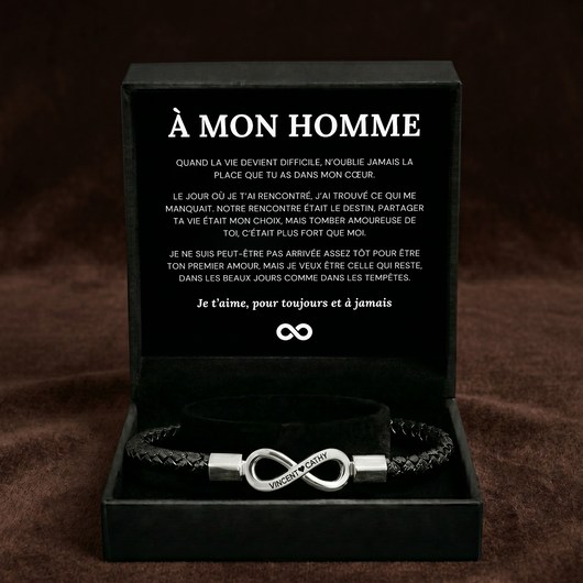 Il Mio Infinito™ - Bracciale infinito in pelle personalizzato