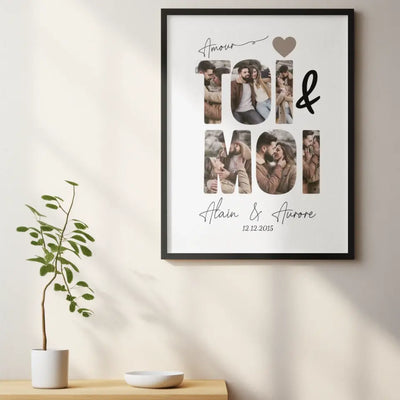Poster personalizzato “Io & Te” con foto di coppia
