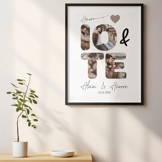 Poster personalizzato “Io & Te” con foto di coppia