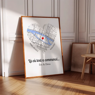 Il Nostro Primo Capitolo™ – Poster personalizzato del vostro incontro