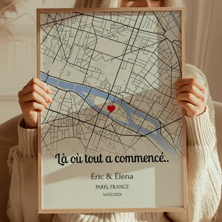 Il Nostro Primo Capitolo™ – Poster personalizzato del vostro incontro