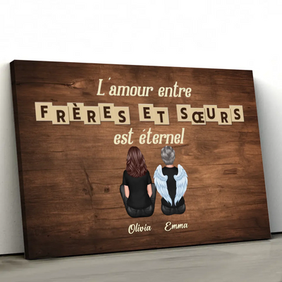 Tela personalizzata "L'amore tra fratelli e sorelle è eterno"
