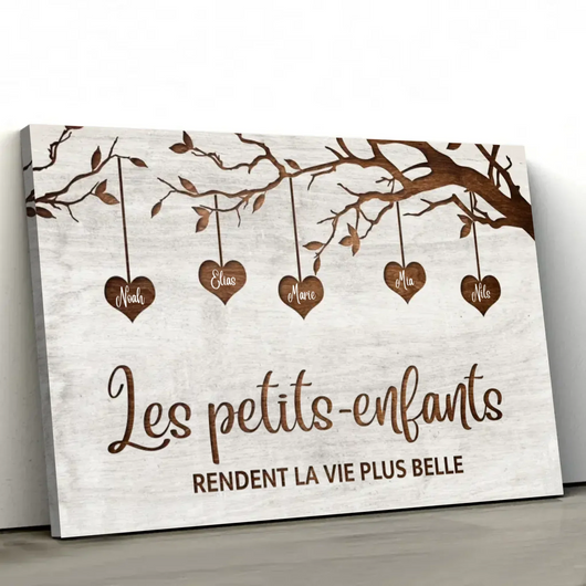 I Nipotini™ – tela personalizzata albero di famiglia con i nomi dei nipoti