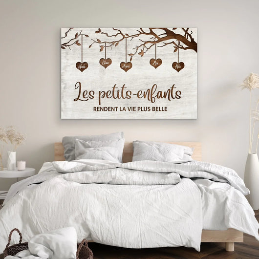 I Nipotini™ – tela personalizzata albero di famiglia con i nomi dei nipoti
