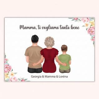 La Nostra Mamma™ – Poster Personalizzato con Figli