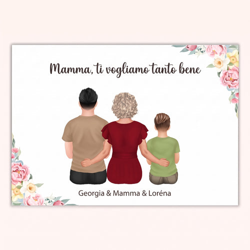 La Nostra Mamma™ – Poster Personalizzato con Figli