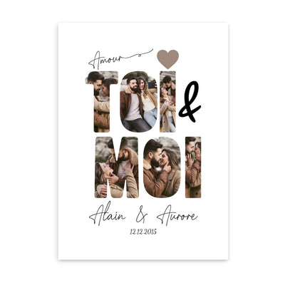 Poster personalizzato “Io & Te” con foto di coppia