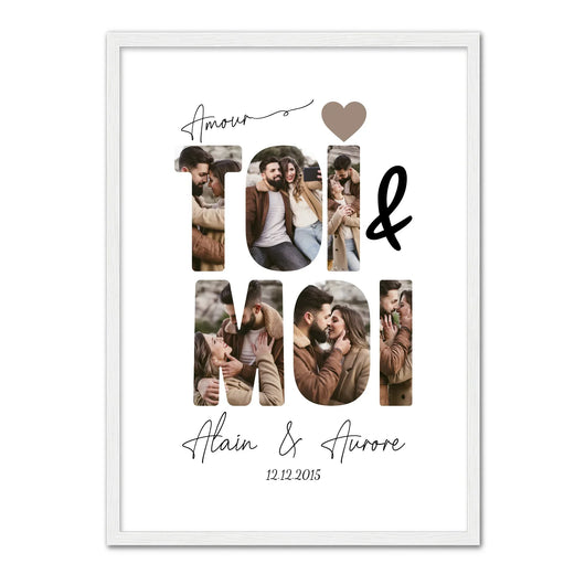 Poster personalizzato “Io & Te” con foto di coppia