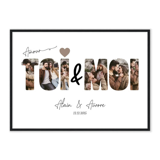 Poster personalizzato “Io & Te” con foto di coppia