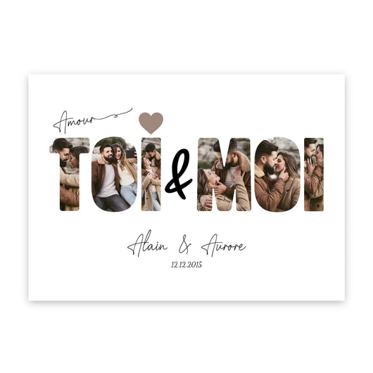 Poster personalizzato “Io & Te” con foto di coppia