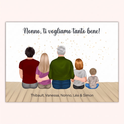 Con il Nonno™ – Poster di famiglia personalizzato
