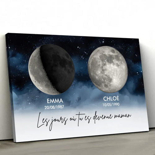 Lune di Vita™ – Tela personalizzata con lune di nascita