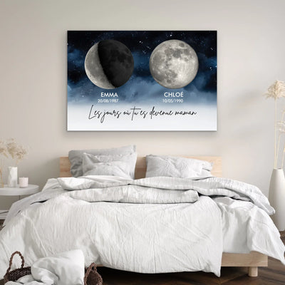 Tela personalizzata Lune di Vita™ con lune di nascita e nomi