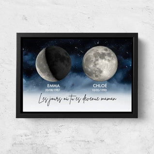 Lune di Vita™ – Tela personalizzata con lune di nascita