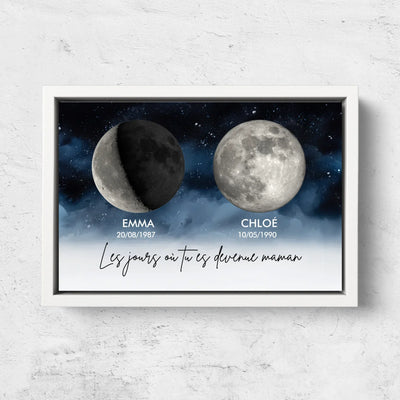 Tela personalizzata Lune di Vita™ con lune di nascita e nomi