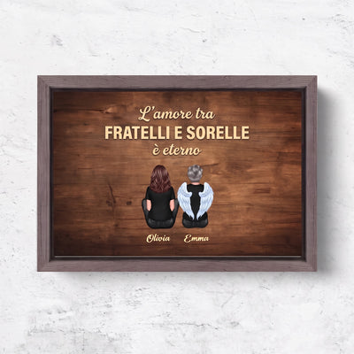 Tela personalizzata "L'amore tra fratelli e sorelle è eterno"