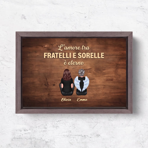 Tela personalizzata "L'amore tra fratelli e sorelle è eterno"