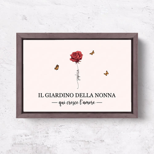 Il Giardino della Nonna™ – Tela personalizzata per la nonna