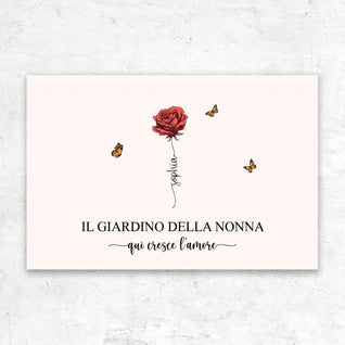 Il Giardino della Nonna™ – Tela personalizzata per la nonna