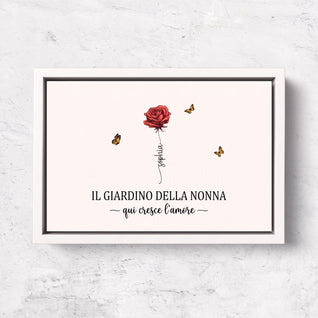 Il Giardino della Nonna™ – Tela personalizzata per la nonna