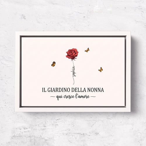 Il Giardino della Nonna™ – Tela personalizzata per la nonna