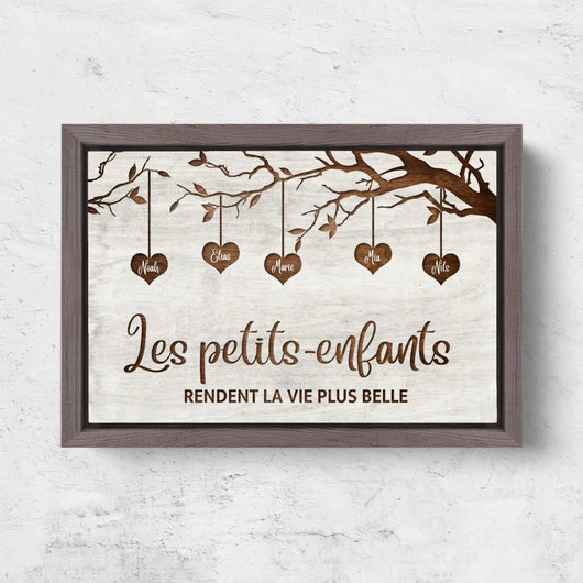 I Nipotini™ – tela personalizzata albero di famiglia con i nomi dei nipoti