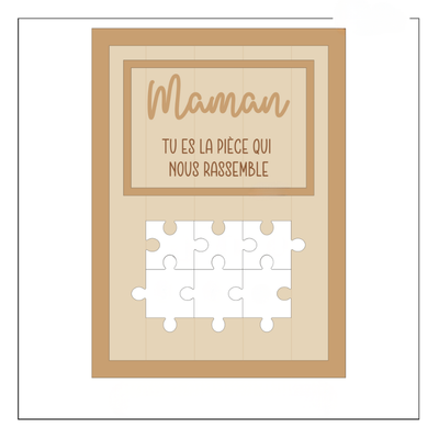 Per la Mamma™ - Cornice puzzle famiglia personalizzata