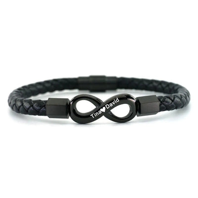 Il Mio Infinito™ - Bracciale infinito in pelle personalizzato