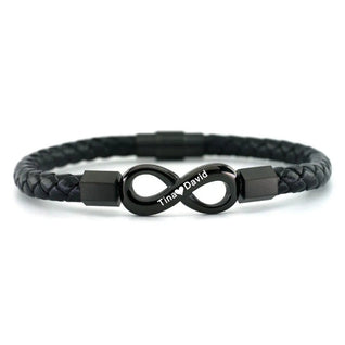 Il Mio Infinito™ - Bracciale infinito in pelle personalizzato