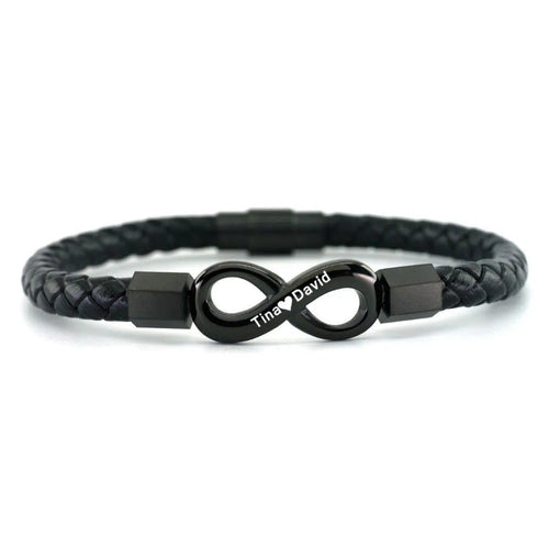 Il Mio Infinito™ - Bracciale infinito in pelle personalizzato
