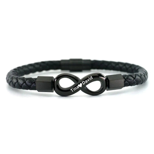 Il Mio Infinito™ - Bracciale infinito in pelle personalizzato
