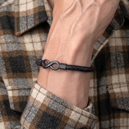 Il Mio Infinito™ - Bracciale infinito in pelle personalizzato