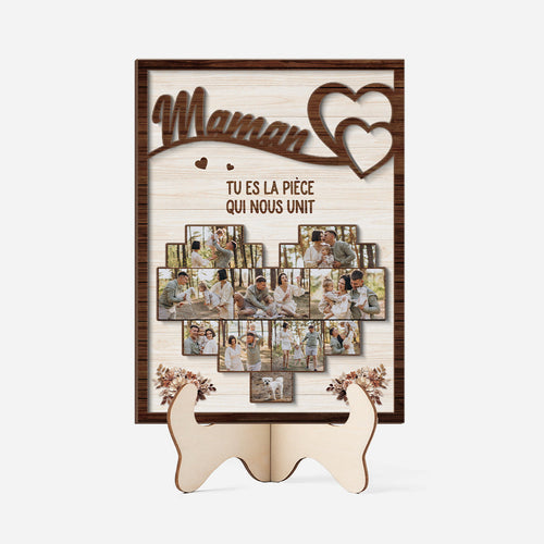 Cuore di Famiglia™ – Cornice portafoto personalizzata in legno