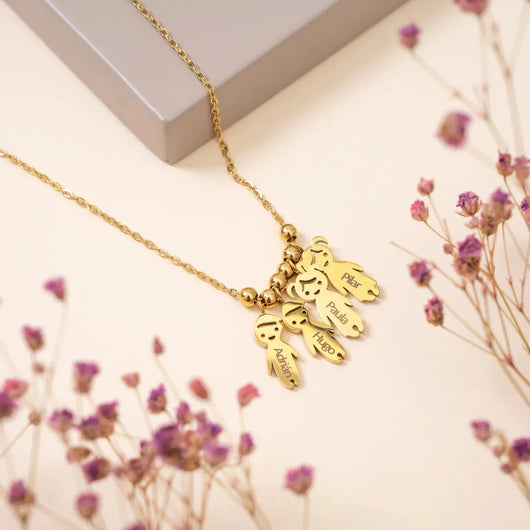 Collana personalizzata Amore Materno™ con i nomi dei figli