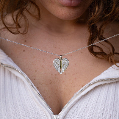 Collana angioletto con cuore inciso personalizzato