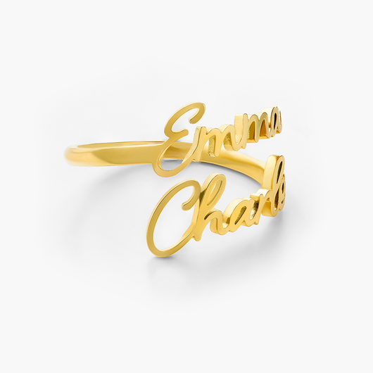 Anello personalizzato Amorea™ con nomi incisi