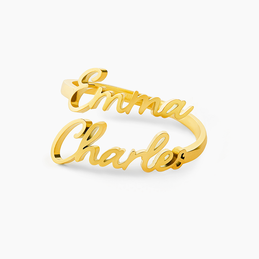 Anello personalizzato Amorea™ con nomi incisi