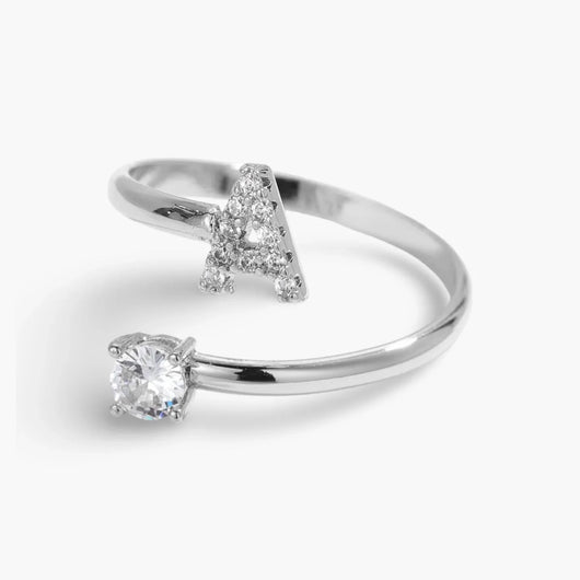 Anello regolabile personalizzato con iniziale