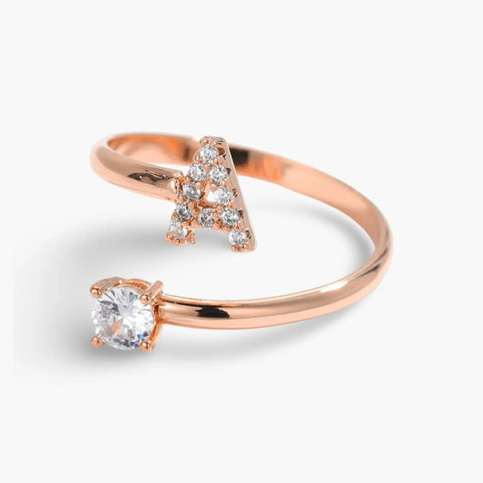 Anello regolabile personalizzato con iniziale