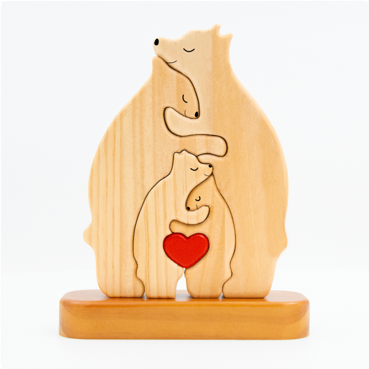 Famiglia Orsi™ - Puzzle Personalizzato in Legno