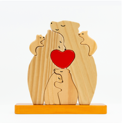Famiglia Orsi™ - Puzzle Personalizzato in Legno