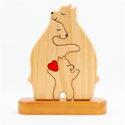 Famiglia Orsi™ - Puzzle Personalizzato in Legno