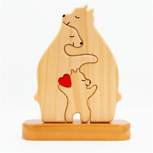 Famiglia Orsi™ - Puzzle Personalizzato in Legno