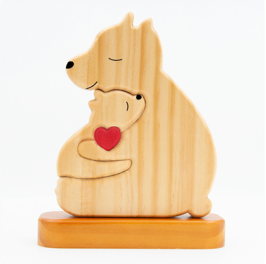 Famiglia Orsi™ - Puzzle Personalizzato in Legno